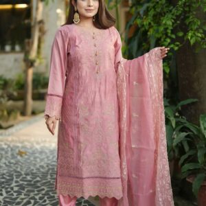 Stone work georgette dress